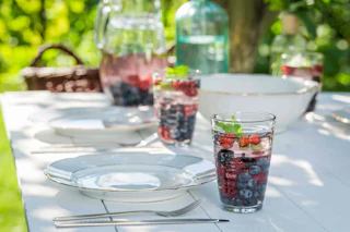 Healthy labor day berry water