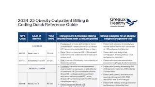Obesity Billing and Coding Quick Reference - Obesity Toolkit
