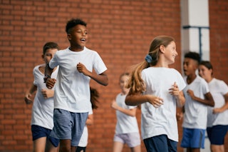 School Health Program - Children doing Physical Activity at School