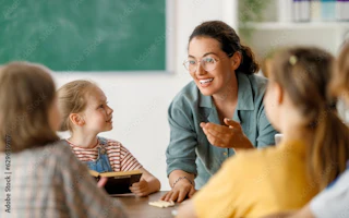 Teacher with Young Children