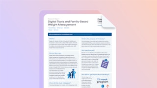 Research: Digital Tools and Family-Based Weight Management - Preview