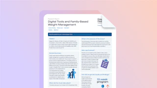 Research: Digital Tools and Family-Based Weight Management - Preview