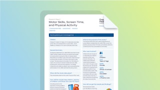 Research: Motor Skills, Screen Time, and Physical Activity in Children