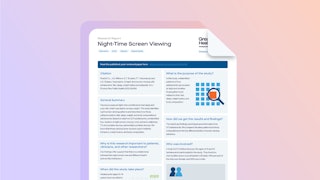 Research: Night-Time Screen Viewing - Preview